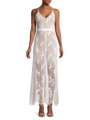 Wayf Floral Lace Strappy Dress