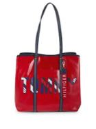 Tommy Hilfiger Roma Patent Canvas Tote