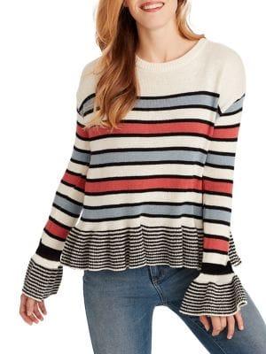 Ella Moss Hayden Flutter Striped Sweater