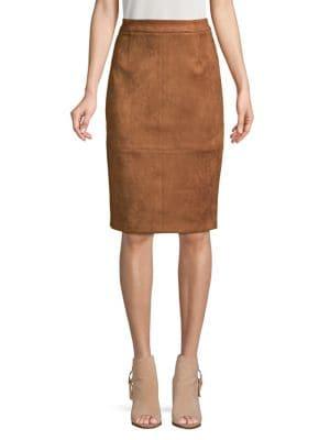 Ivanka Trump Topstitched Midi Pencil Skirt
