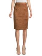 Ivanka Trump Topstitched Midi Pencil Skirt