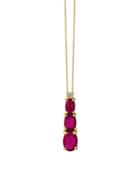 Effy Diamonds, Ruby And 14k Yellow Gold Pendant Necklace