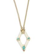 House Of Harlow Stone Studded Pendant Necklace
