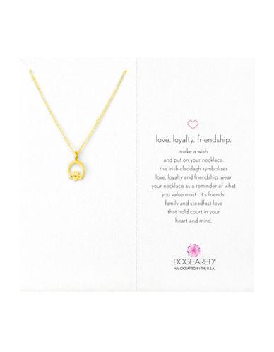 Dogeared 14k Gold-plated Sterling Silver Claddagh Necklace