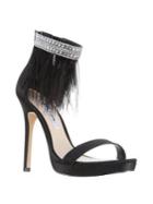 Nina Fran Feather Stiletto Sandals