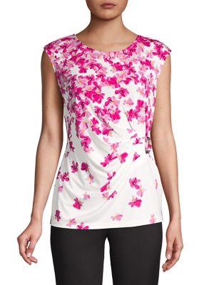 Calvin Klein Floral Circle Knit Blouse