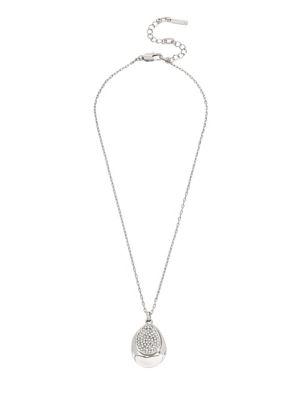 Kenneth Cole New York Power Of The Flower Pave Crystal Stone Pendant Necklace