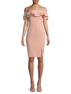 Adelyn Rae Off-the-shoulder Sheath Dress