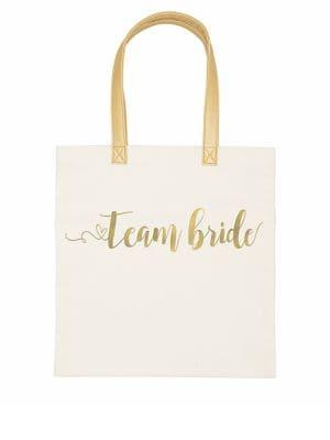 Cathy's Concepts Bridesmaid Gifts Foil Team Bride Canvas Tote