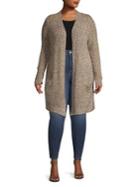 Rafaella Plus Textured Open-front Cardigan