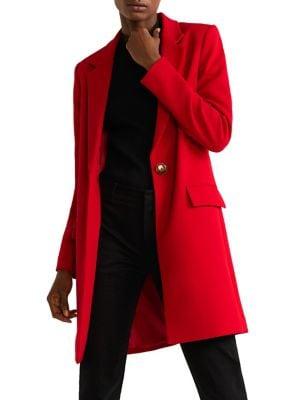 Mango Lapel Straight Coat