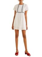Mango Embroidered Cotton Shift Dress