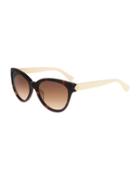 Cole Haan 58mm Two-toned Cat's-eye Sunglasses