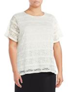 Calvin Klein Plus Vintage Lace Top