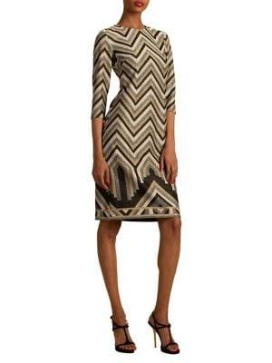 Trina Turk Eastern Luxe Becket Chevron Dress
