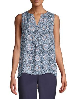 Premise Printed Pleated Top