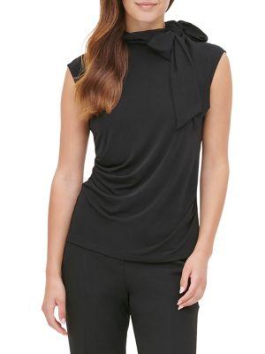Calvin Klein Sleeveless Tie-neck Top