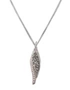 Lord & Taylor Sterling Silver And Marcasite Crystal Twisted Pendant