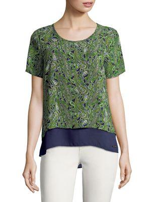 Michael Michael Kors Petite Paisley Paradise Tee