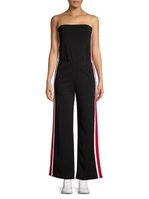 Design Lab Side-striped Strapless Jumpsuit