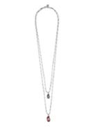 Uno De 50 On Tip Toes Double-layer Crystal Necklace