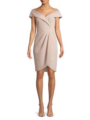 Xscape Off-the-shoulder Sheath Dress