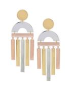 Bcbgeneration Heavy Metal Tri-tone Chandelier Earrings