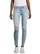 Ag Distressed Super Skinny Ankle Jeans
