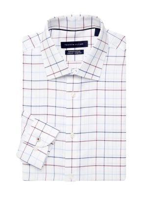 Tommy Hilfiger Checkered Long-sleeve Dress Shirt