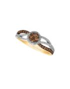 Le Vian Chocolatier Vanilla Diamonds, Chocolate Diamonds & 14k Two-toned Gold Solitaire Ring