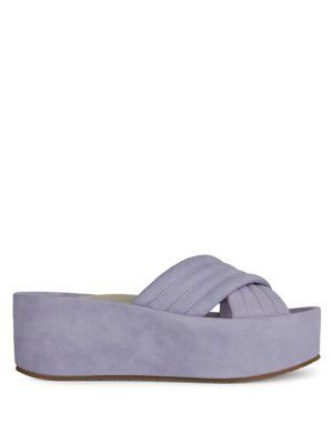 Kenneth Cole New York Damariss Platform Slip-on Leather Sandals