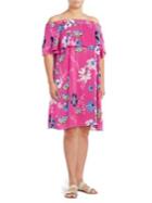 Rachel Rachel Roy Plus Floral Off-the-shoulder Dress