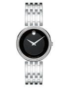 Movado Esperanza Diamond-bezel Stainless Steel Bracelet Watch