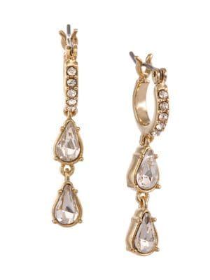 Laundry By Shelli Segal Emerald Bay Goldtone & Crystal Drop Earrings