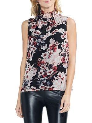 Vince Camuto Blooms Ruffled Sleeveless Blouse