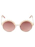 Circus By Sam Edelman 63.5mm Floral Round Frame Sunglasses