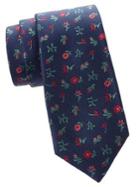 Black Brown Eldridge Floral Tie
