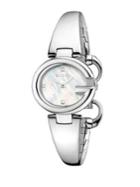 Guccissima Diamond & Stainless Steel Bangle Watch