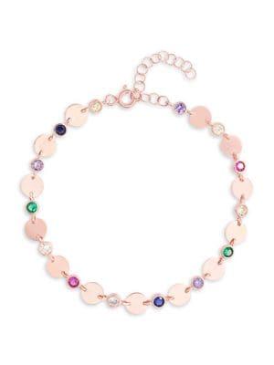 Lord & Taylor Multicolored Crystal Disc Bracelet