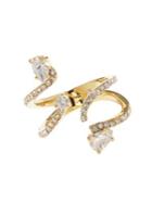 Vince Camuto Goldtone & Crystal Wrap Ring