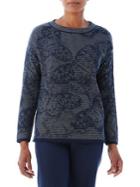 Olsen Jacquard Butterfly Sweater