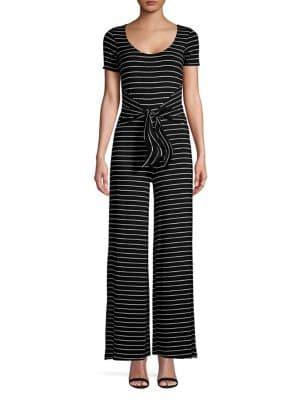 Design Lab Striped Tie-front Jumpsuit