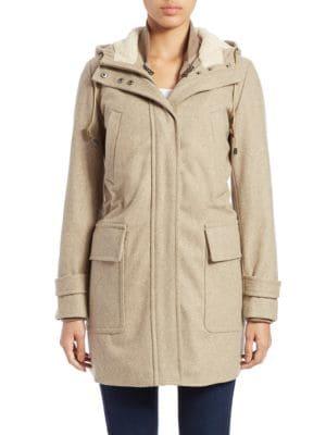 Cole Haan Two-piece Wool-blend Anorak Jacket