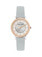 Anne Klein Rose Goldtone & Leather-strap Watch