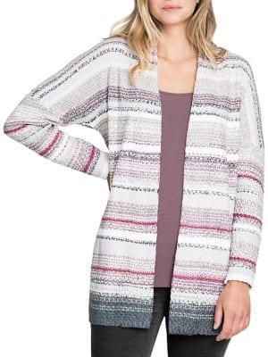 Nic+zoe Striped Textured Cardigan