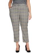 1.state Plus Plaid Tapered-leg Pants