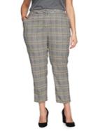 1.state Plus Plaid Tapered-leg Pants