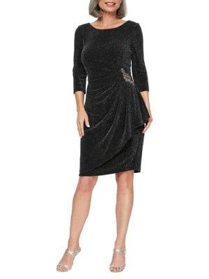 Alex Evenings Beaded Hip Sheath Dress