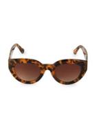 Sam Edelman 60mm Tortoiseshell Rounded Cat-eye Sunglasses