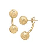 Lord & Taylor 14k Yellow Gold Ball Large Ear Jackets
